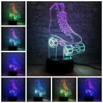 3D LED Lamp Sport Roller Skates Mixed Color Gradient Dimming Night Light USB Touch Child Kids Table Lampara Baby Sleeping Gift
3D LED Lamp Sport Roller Skates Mixed Color Gradient Dimming Night Light USB Touch Child Kids Table Lampara Baby Sleeping Gift