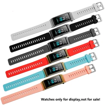 

PEIYI 6 colors 18mm For Huawei B5 Watch Band Silicone Rubber Link Bracelet Wrist Strap Light Soft For Men Women Wristwatch