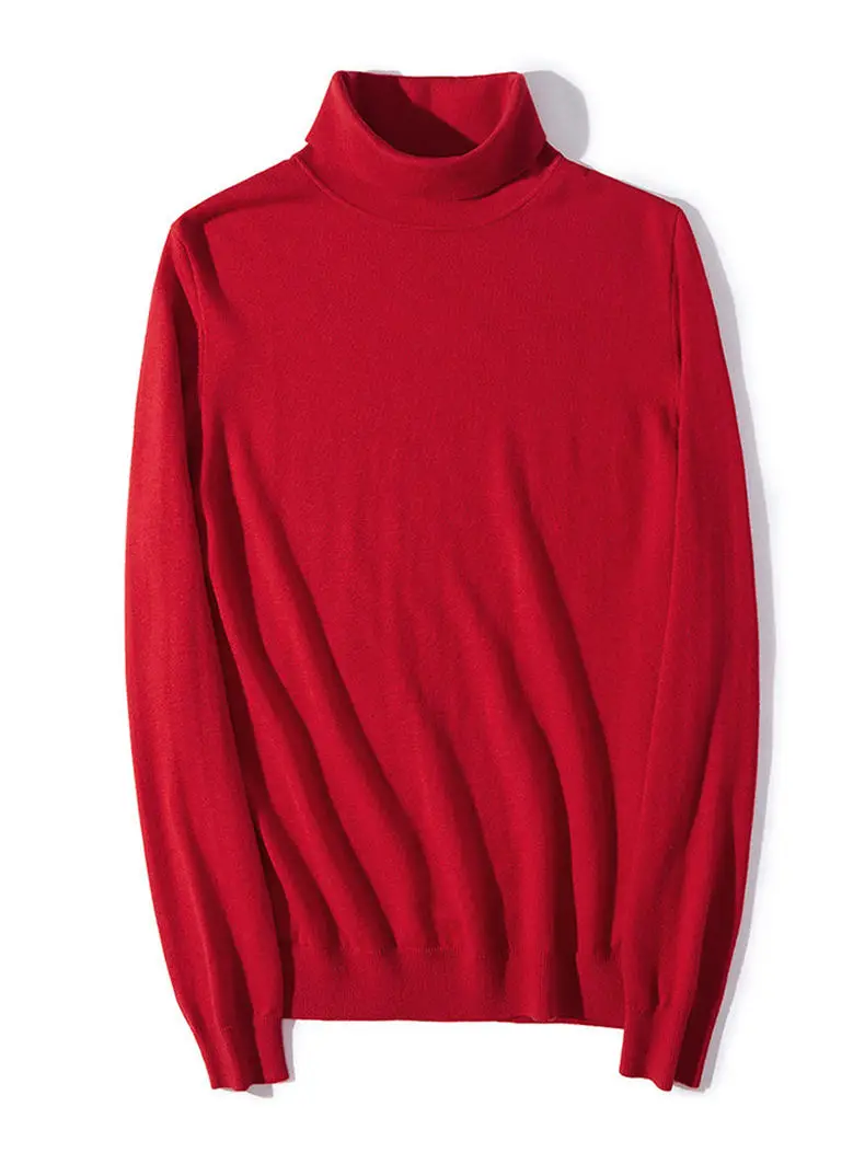 Brand MuLS Turtleneck Sweater Men Pullovers Spring Winter Thick High-Neck Male Sweater Jumpers Cotton Fleece Man knitwear Autumn 9