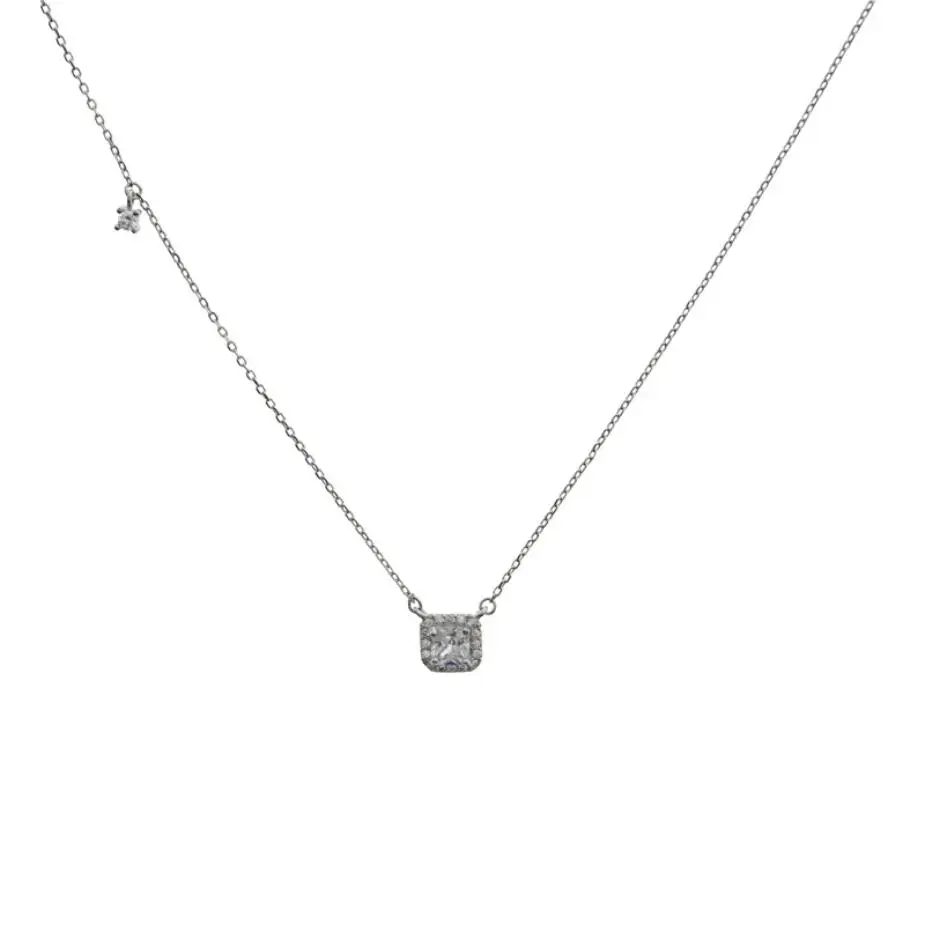 HRina Geometric S925 Sterling Sliver Big Square Zircon Pendant Necklace Choker with Extended Chain For Women Jewelry
HRina Geometric S925 Sterling Sliver Big Square Zircon Pendant Necklace Choker with Extended Chain For Women Jewelry