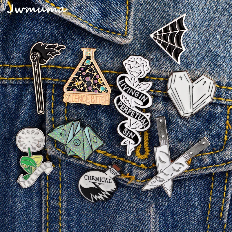 New Punk Series Enamel Brooches Alloy Beaker Match Metal Denim Badges for Children Women Collar Pin Jewelry Clothes Decoration
New Punk Series Enamel Brooches Alloy Beaker Match Metal Denim Badges for Children Women Collar Pin Jewelry Clothes Decoration