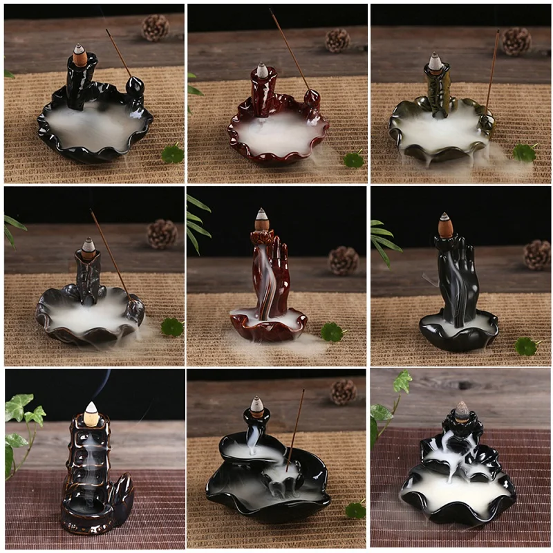 1Pcs Ceramic Burner Fragrance Lotus Holder Censer Creative Aromatherapy Smoke Backflow Incense Cones Burner Stick Incense Censer
1Pcs Ceramic Burner Fragrance Lotus Holder Censer Creative Aromatherapy Smoke Backflow Incense Cones Burner Stick Incense Censer