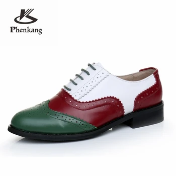 Genuine cow leather brogue casual designer vintage lady flats shoes handmade oxford shoes for women 2020 spring green red white
Genuine cow leather brogue casual designer vintage lady flats shoes handmade oxford shoes for women 2020 spring green red white