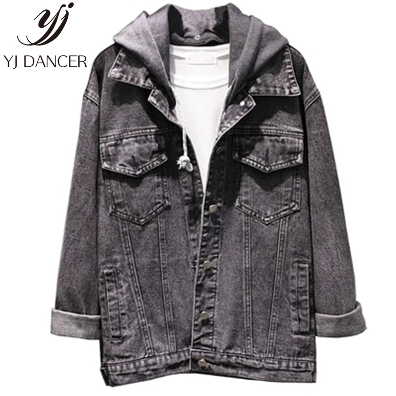 2019 Spring And Autumn Fashion New Loose Hooded Denim Clothing Female Bat Long-Sleeved Denim Jacket H00551
2019 Spring And Autumn Fashion New Loose Hooded Denim Clothing Female Bat Long-Sleeved Denim Jacket H00551