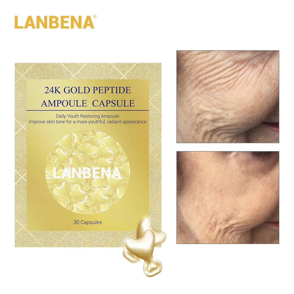 LANBENA hot sale 30 Grain 24K Gold Peptide Wrinkles Eye Ampoule Capsule Dark Circle Eye Patches Eye Anti-Aging Fine Lines Cream
LANBENA hot sale 30 Grain 24K Gold Peptide Wrinkles Eye Ampoule Capsule Dark Circle Eye Patches Eye Anti-Aging Fine Lines Cream