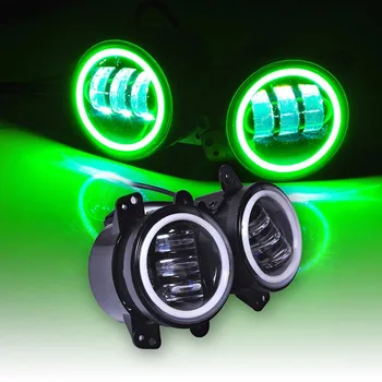 For Jeep wrangler foglights 60W 4 INCH Round led fog light Green halo Ring & White lamp DRL Bulb Angel eyes for JK JKU TJ LJ
For Jeep wrangler foglights 60W 4 INCH Round led fog light Green halo Ring & White lamp DRL Bulb Angel eyes for JK JKU TJ LJ
