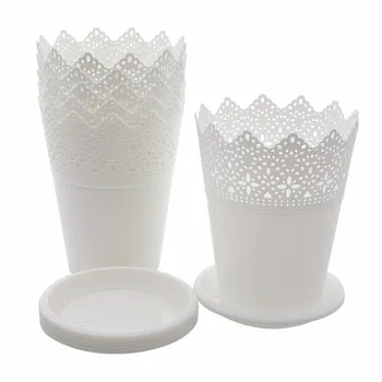 6Pcs Lovely Flower Pot With Lace Plastic Nursery Pots for Plants Garden Decoration Succulent plants For Home Plants Holder
6Pcs Lovely Flower Pot With Lace Plastic Nursery Pots for Plants Garden Decoration Succulent plants For Home Plants Holder