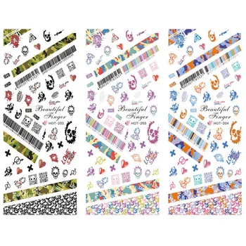 3 PACKS / LOT MOSAIC HALLOWEEN GHOST SKULL NAIL TATTOOS STICKER WATER TRANSFER DECAL NAIL ART HOT202-204
3 PACKS / LOT MOSAIC HALLOWEEN GHOST SKULL NAIL TATTOOS STICKER WATER TRANSFER DECAL NAIL ART HOT202-204