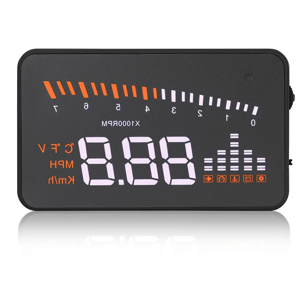 Car Auto OBDII HUD Head Up Display Color LED Projector Speed Warning System Over Speed Alert for Car Trucks Alarm Speedometer
Car Auto OBDII HUD Head Up Display Color LED Projector Speed Warning System Over Speed Alert for Car Trucks Alarm Speedometer
