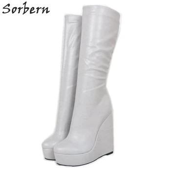 Sorbern Silver Knee High Boots Women Wedge High Heel Platform Winter Fetish Heels Wedge Shoes Women Shoes Size 11 Custom Color
Sorbern Silver Knee High Boots Women Wedge High Heel Platform Winter Fetish Heels Wedge Shoes Women Shoes Size 11 Custom Color