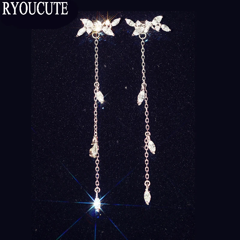New Design 925 Sterling Silver Long Zircon Tassel Drop Earrings for Women Christmas Girls Gift
New Design 925 Sterling Silver Long Zircon Tassel Drop Earrings for Women Christmas Girls Gift