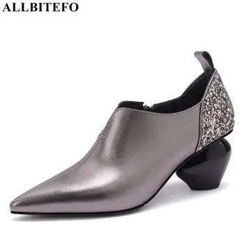 ALLBITEFO natural genuine leather high heels women heels Sequins fashion ladies shoes high heel shoes spring autumn pointed toe
ALLBITEFO natural genuine leather high heels women heels Sequins fashion ladies shoes high heel shoes spring autumn pointed toe