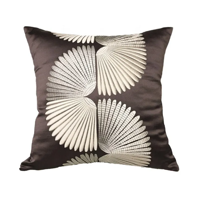 Modern Simple Imitation Silk Pillowcase Embroidery Brown Cushion Cover Geometric Couch Pillows Case Cojines Decorativos Para Sof
Modern Simple Imitation Silk Pillowcase Embroidery Brown Cushion Cover Geometric Couch Pillows Case Cojines Decorativos Para Sof