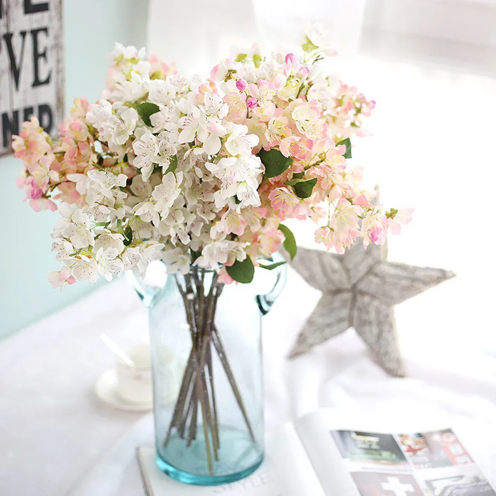Artificial flower Cherry Spring Plum Peach Blossom Branch Silk Flower Tree Flower bud For Wedding Party Decors dropshipping 416Z
Artificial flower Cherry Spring Plum Peach Blossom Branch Silk Flower Tree Flower bud For Wedding Party Decors dropshipping 416Z