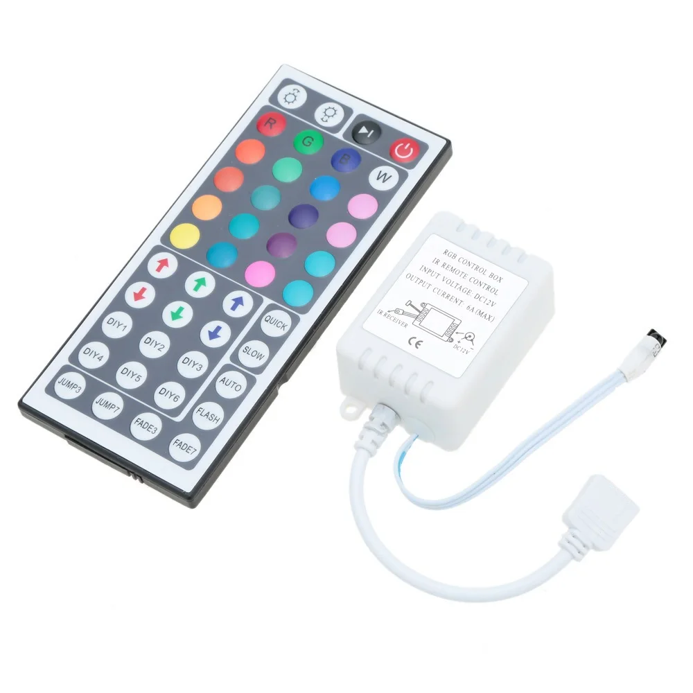 LED RGB Controller 44 Keys Single Double IR Remote RGB Controller DC12V Dimmer Control Box For SMD2835 3528 5050 LED Strip Light
LED RGB Controller 44 Keys Single Double IR Remote RGB Controller DC12V Dimmer Control Box For SMD2835 3528 5050 LED Strip Light
