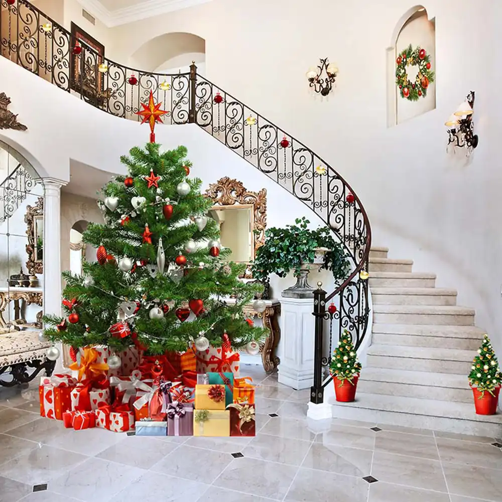photography backdrops vinyl printed christmas tree gift boxes