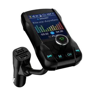 1.77 Color Screen FM Transmitter Wireless Bluetooth Handsfree Car Kit 360 Rotatable MP3 Cigarette Lighter Type Car MP3 Player
1.77 Color Screen FM Transmitter Wireless Bluetooth Handsfree Car Kit 360 Rotatable MP3 Cigarette Lighter Type Car MP3 Player