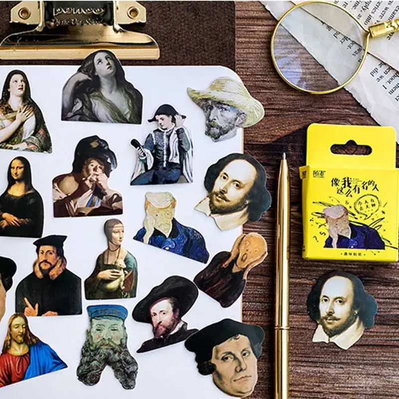 45 pcs/lot Famous People Sticker Decoration Stickers Adhesive for Diary Album DIY Scrapbooking Label Sticker Kawaii Stationery
45 pcs/lot Famous People Sticker Decoration Stickers Adhesive for Diary Album DIY Scrapbooking Label Sticker Kawaii Stationery