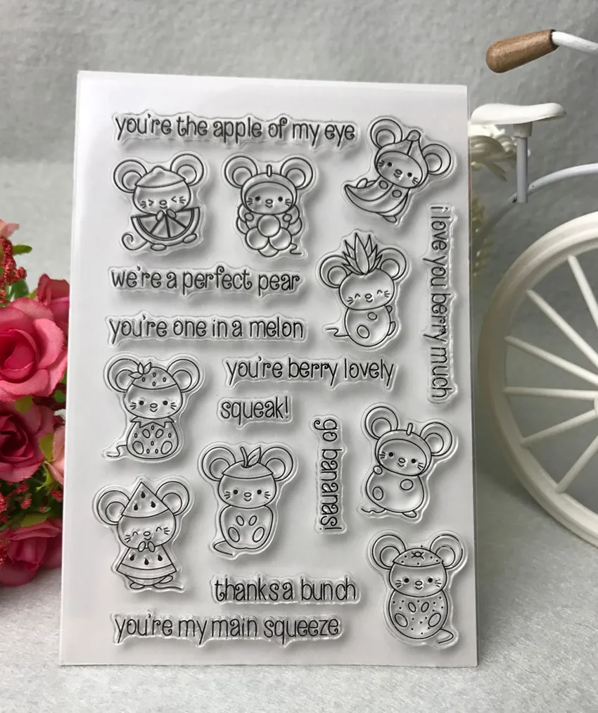 Fruit elves stamp Clear Stamp for Scrapbooking Transparent Silicone Rubber DIY Photo Album Decor
Fruit elves stamp Clear Stamp for Scrapbooking Transparent Silicone Rubber DIY Photo Album Decor