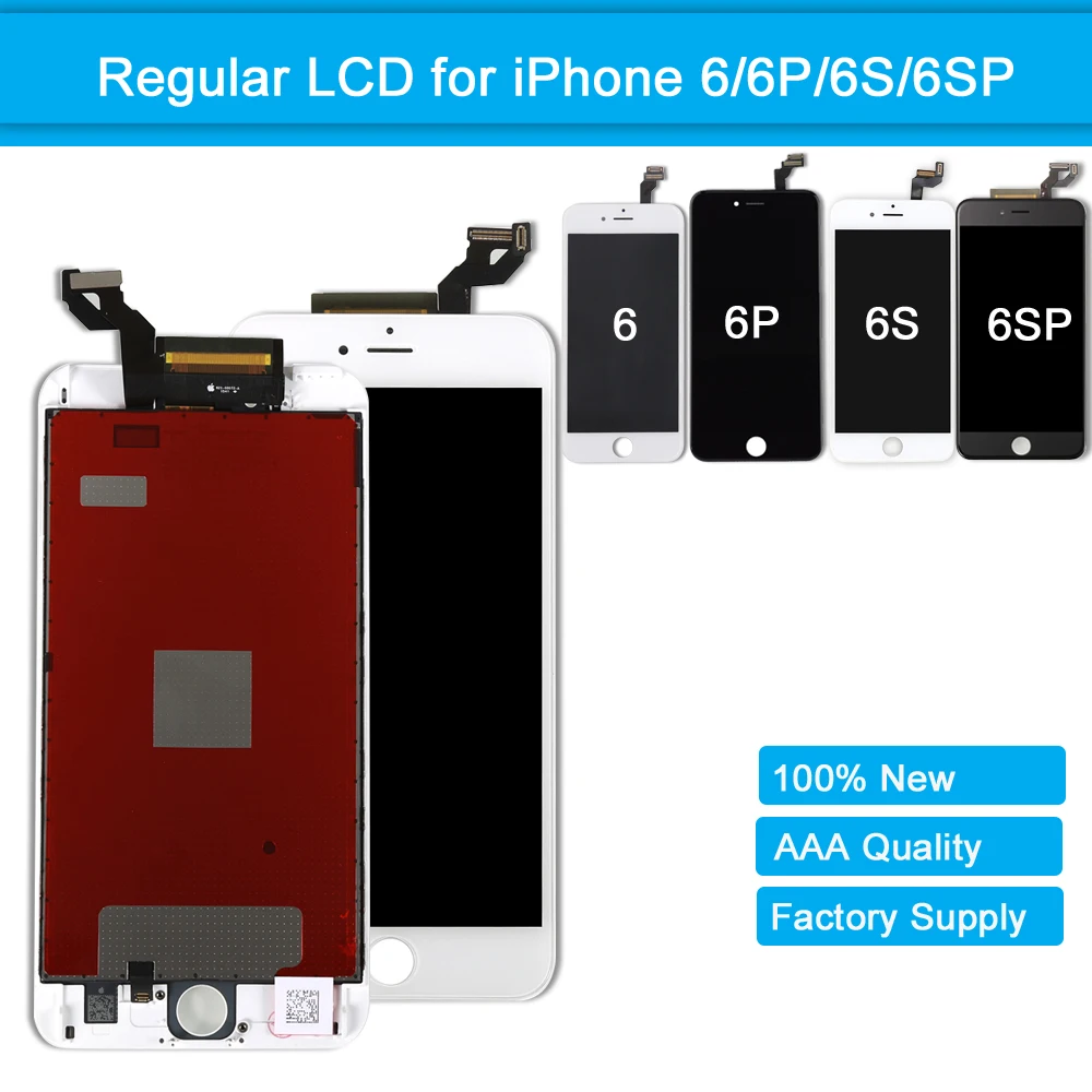 LCD Screen for iPhone 6 6 Plus AAA+ Quality Touch Screen Display Digitizer Assembly Replacement for iPhone 6S 6S Plus With Frame
LCD Screen for iPhone 6 6 Plus AAA+ Quality Touch Screen Display Digitizer Assembly Replacement for iPhone 6S 6S Plus With Frame