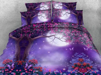 JF-064 Romantic Purple garden tree moon small flowers bedding sets double doona cover single bed linen
JF-064 Romantic Purple garden tree moon small flowers bedding sets double doona cover single bed linen