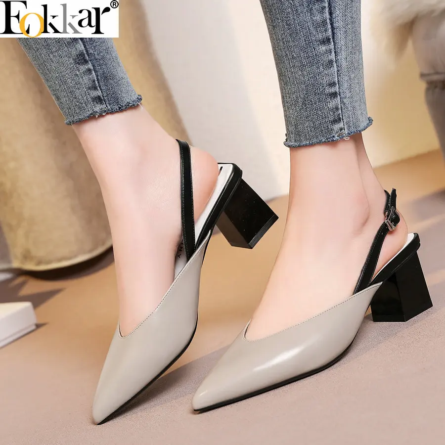 Eokkar 2019 Summer Fashion Pointed Heels Women Dress Shoes Sexy Female Party Cow Leather PU Pumps Platform Shoes Size 34-39
Eokkar 2019 Summer Fashion Pointed Heels Women Dress Shoes Sexy Female Party Cow Leather PU Pumps Platform Shoes Size 34-39