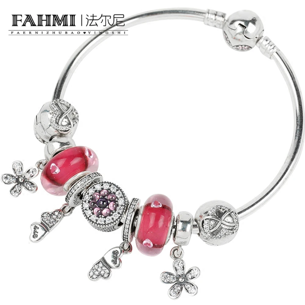 FAHMI 100% 925 Sterling Silver Brand New 1:1 Genuine Dazzling Flower Daisy Charm Bracelet Cherry Red Love Ladies Bracelet Set
FAHMI 100% 925 Sterling Silver Brand New 1:1 Genuine Dazzling Flower Daisy Charm Bracelet Cherry Red Love Ladies Bracelet Set