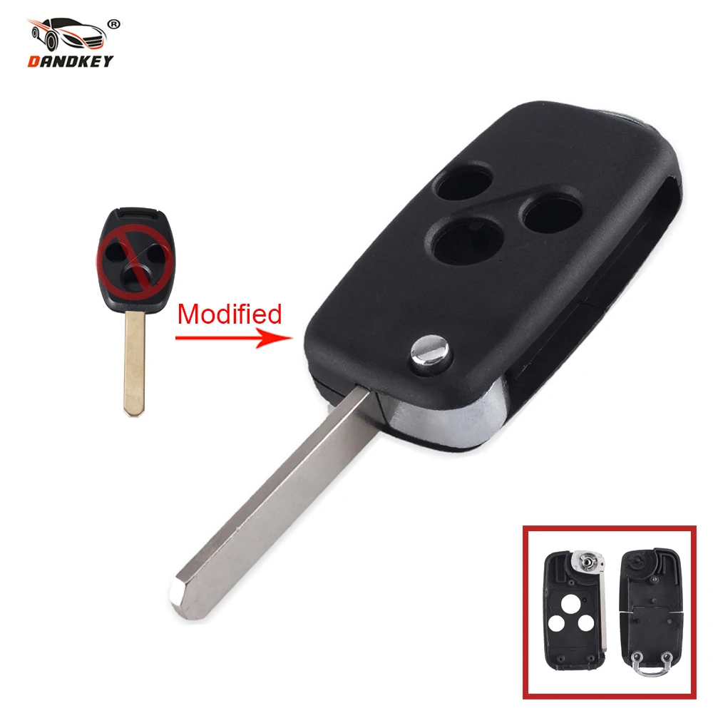 Dandkey 3 Buttons Fob Modified Blade Folding Flip Car Key Shell Flip Remote Car Key Case For Honda JAZZ/CRV Odyssey CIVIC ACCOR
Dandkey 3 Buttons Fob Modified Blade Folding Flip Car Key Shell Flip Remote Car Key Case For Honda JAZZ/CRV Odyssey CIVIC ACCOR