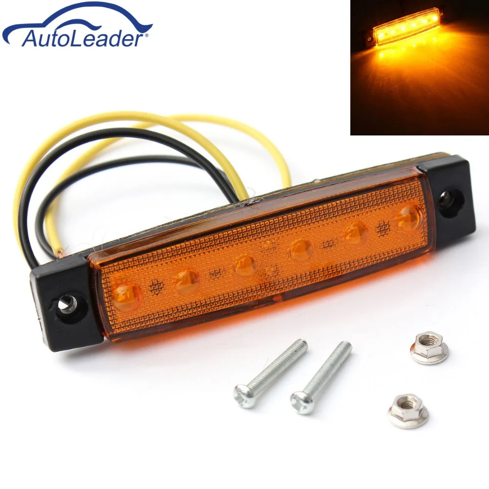 12V 6 LED Car Bus Truck Trailer Lorry Side Marker Lights Indicator Light Side Brake Signal Lamp Blinker Light
12V 6 LED Car Bus Truck Trailer Lorry Side Marker Lights Indicator Light Side Brake Signal Lamp Blinker Light