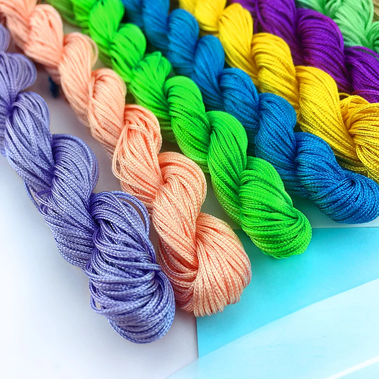 13M Nylon Cord Thread Polyester Cord 1.5mm Chinese Knot Macrame Rattail Satin Shamballa Beads Thread for DIY Jewelry Findings
13M Nylon Cord Thread Polyester Cord 1.5mm Chinese Knot Macrame Rattail Satin Shamballa Beads Thread for DIY Jewelry Findings