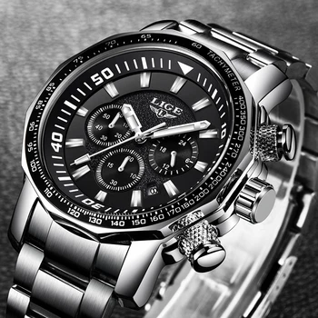 New LIGE Mens Watches Top Brand Luxury Fashion Quartz Watch Men Full Steel Waterproof Sport Military Watch Relogio Masculino+Box
New LIGE Mens Watches Top Brand Luxury Fashion Quartz Watch Men Full Steel Waterproof Sport Military Watch Relogio Masculino+Box