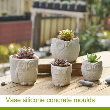 Owl shaped Concrete Pot molds silicone concrete mould Cement pots molds DIY Craft Moulds
Owl shaped Concrete Pot molds silicone concrete mould Cement pots molds DIY Craft Moulds