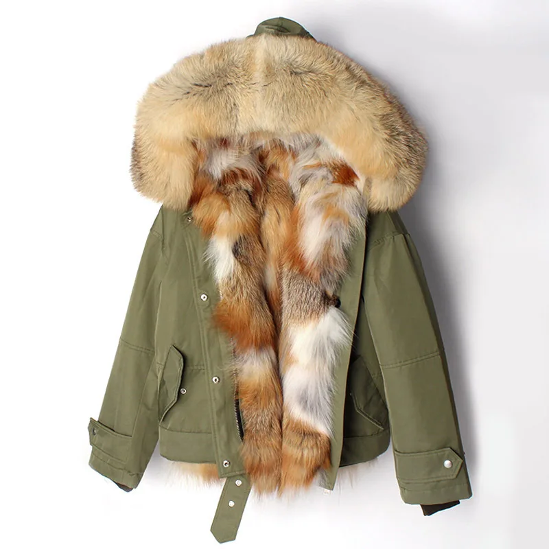 2019 New Winter Jacket Women Coat Parka Short Real Silver Fox Fur Liner Raccoon Fur Collar Hood Detachable 3 In 1 Outerwear
2019 New Winter Jacket Women Coat Parka Short Real Silver Fox Fur Liner Raccoon Fur Collar Hood Detachable 3 In 1 Outerwear
