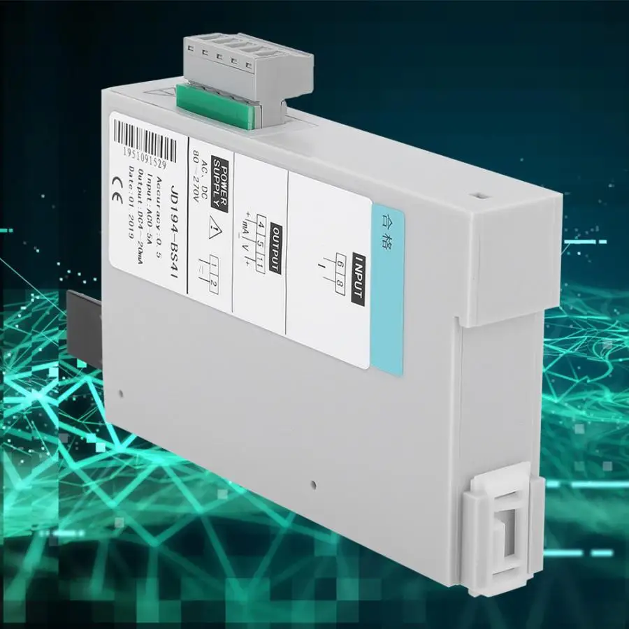 Current Transmitter JD194-BS4I Single Phase Alternating Current Transmitter 35mm
Current Transmitter JD194-BS4I Single Phase Alternating Current Transmitter 35mm
