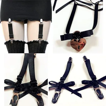 (1 Lot 10 Pair) Fashion Sexy Harajuku garters belt Handmade Punk Rock Metal Clip Elastic Leg Belt Bowknot Stockings suspender
(1 Lot 10 Pair) Fashion Sexy Harajuku garters belt Handmade Punk Rock Metal Clip Elastic Leg Belt Bowknot Stockings suspender