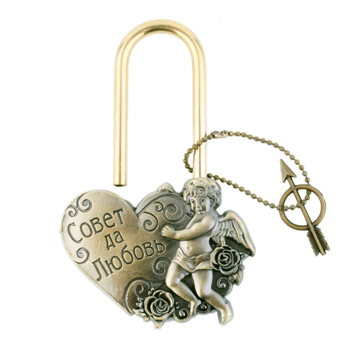 Angel memorial locks charm crafts gifts. Cupid's arrow. ceremony decoration,lock bridge."Lock" love marriage gauze to council 
Angel memorial locks charm crafts gifts. Cupid's arrow. ceremony decoration,lock bridge."Lock" love marriage gauze to council