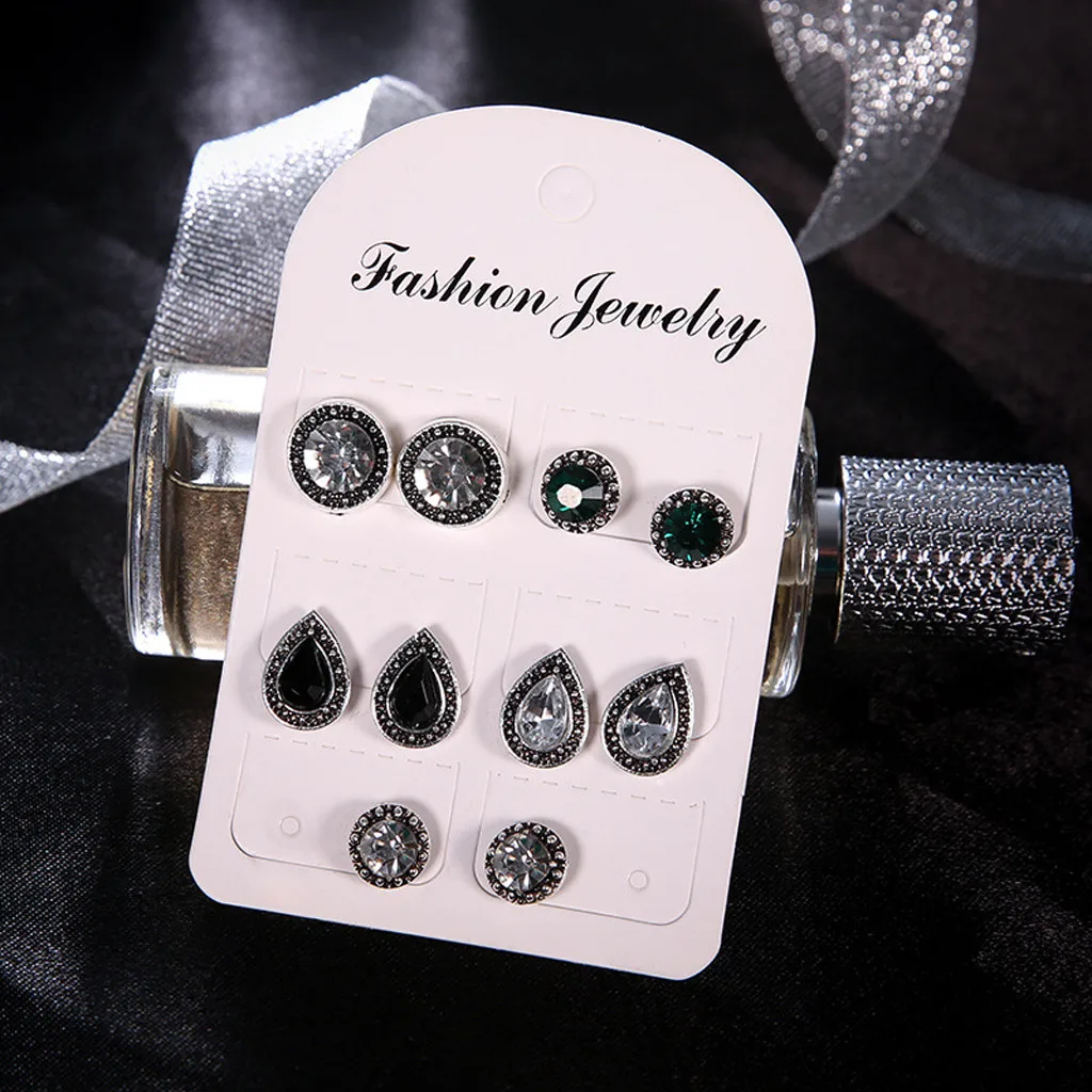 Zerotime #H5 5 Pairs/Set Earrings Cubic Zirconia Water Drop Green Black Jewelry simple brinco Ohrring Wholesale Free Shipping
Zerotime #H5 5 Pairs/Set Earrings Cubic Zirconia Water Drop Green Black Jewelry simple brinco Ohrring Wholesale Free Shipping