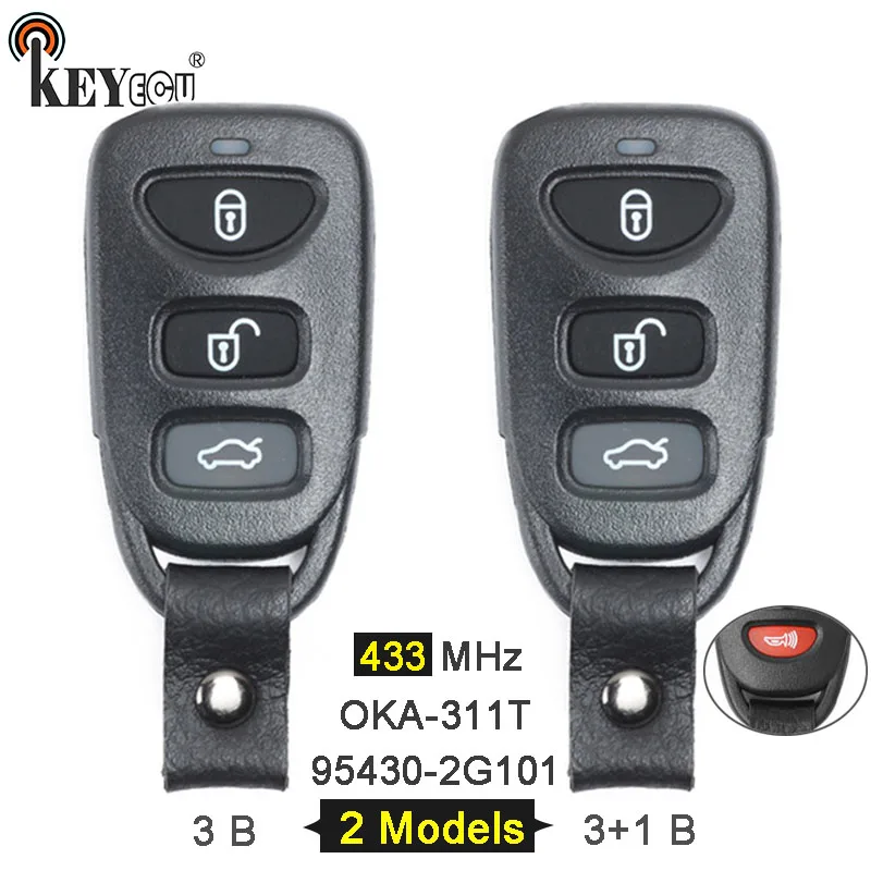 KEYECU 433MHz P/N: 95430-2G101 FCC: OKA-311T Upgraded 3/ 3+1 4 Button Remote Car Key Fob for KIA Optima 2010 2011
KEYECU 433MHz P/N: 95430-2G101 FCC: OKA-311T Upgraded 3/ 3+1 4 Button Remote Car Key Fob for KIA Optima 2010 2011