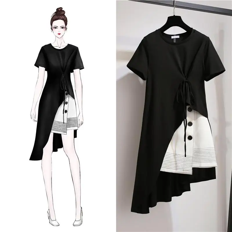 2019 Spring Summer Fashion Women Elegant Casual Two-Piece Set Female Short Sleeve Irregular Tops & A-Line Mini Skirt Sets J210
2019 Spring Summer Fashion Women Elegant Casual Two-Piece Set Female Short Sleeve Irregular Tops & A-Line Mini Skirt Sets J210