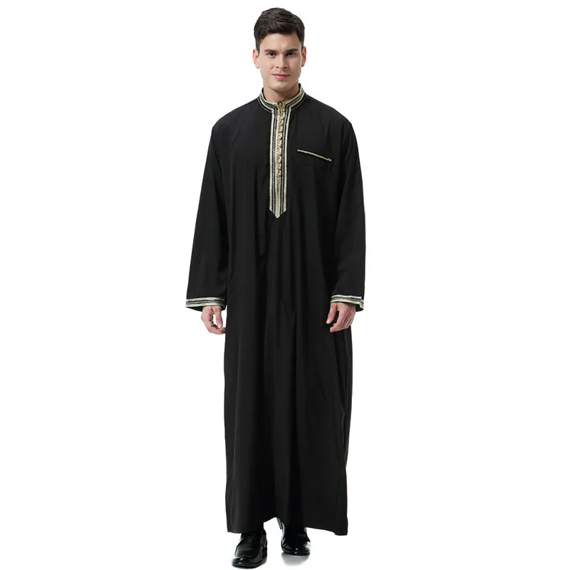 Arab Uomo Kaftan Saudi Muslim Clothes Abaya Stand Collar Smooth Thobe India Dress Jubah Islamic Clothing for Men 3XL Homme Robes
Arab Uomo Kaftan Saudi Muslim Clothes Abaya Stand Collar Smooth Thobe India Dress Jubah Islamic Clothing for Men 3XL Homme Robes