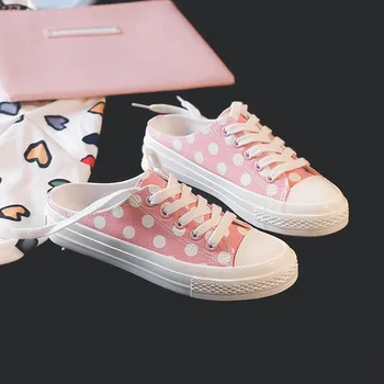 Fashion Nice Look Low-Top Sewing Dot Women'S Canvas Shoes Summer Lace-up Street Shooting Hard-Wearing Women Casual Shoes Female
Fashion Nice Look Low-Top Sewing Dot Women'S Canvas Shoes Summer Lace-up Street Shooting Hard-Wearing Women Casual Shoes Female
