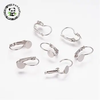 10pcs DIY Platinum Plated Brass Lever Back Hoop Earring Components Fit for Cameo Cabochons, Size: about 11mm wide
10pcs DIY Platinum Plated Brass Lever Back Hoop Earring Components Fit for Cameo Cabochons, Size: about 11mm wide
