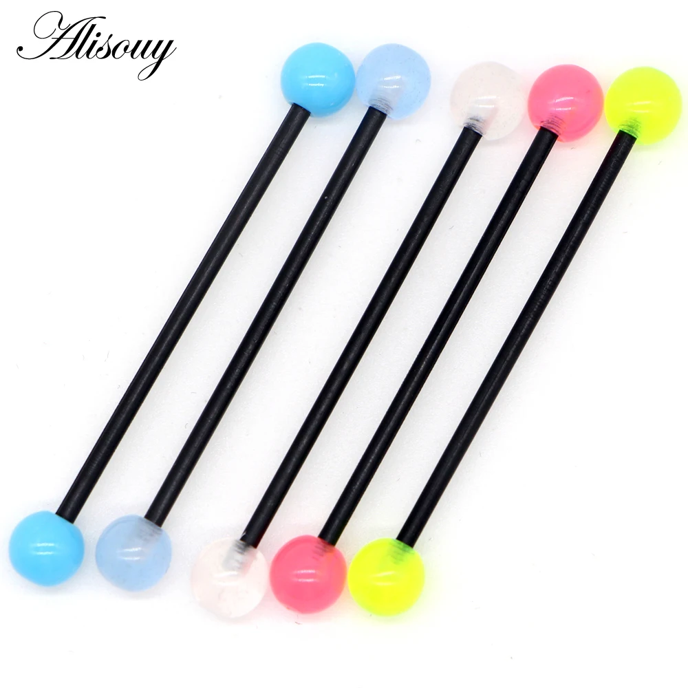 Alisouy 1pc 1.6x38x6mm 14G Fashion Acrylic UV Glow in the Dark Flexible Barbell Ring Soft Industrial Barbell Body Piercing
Alisouy 1pc 1.6x38x6mm 14G Fashion Acrylic UV Glow in the Dark Flexible Barbell Ring Soft Industrial Barbell Body Piercing