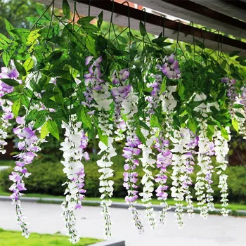 110cm 5colos Hot Sale Romantic Artificial Wisteria Silk Flower Home Party Wedding Garden Floral Decoration
110cm 5colos Hot Sale Romantic Artificial Wisteria Silk Flower Home Party Wedding Garden Floral Decoration