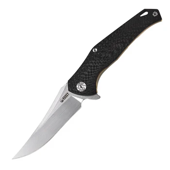 KUBEY KU202TC Folding Knife with Pocket Clip, 3.7" Crucible S35VN Steel, with Brush Finish, Carbon Fiber and Ti-6AL4V Handle
KUBEY KU202TC Folding Knife with Pocket Clip, 3.7" Crucible S35VN Steel, with Brush Finish, Carbon Fiber and Ti-6AL4V Handle