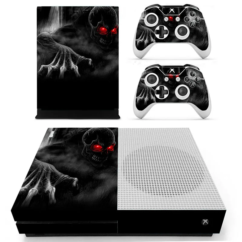 Новый Череп винил кожи Наклейки для Xbox One S консоли Пульты ДУ игровых приставок