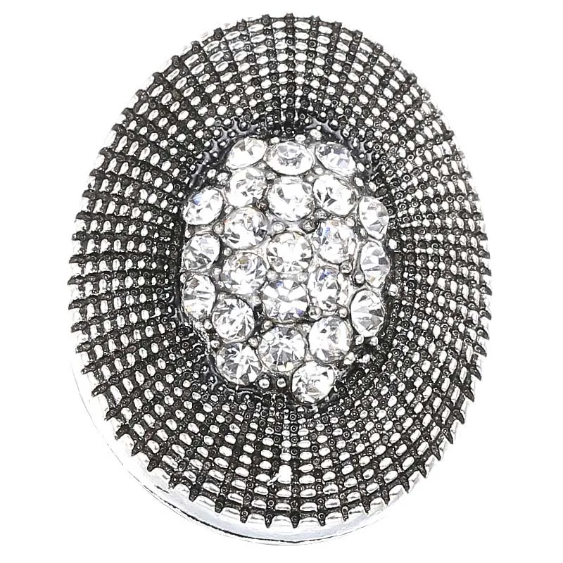6pcs/lot New Snaps Jewelry Crystal Flower Ginger 18mm Snap Buttons for Women waterdrop Silver Bracelets Bangles | Украшения и