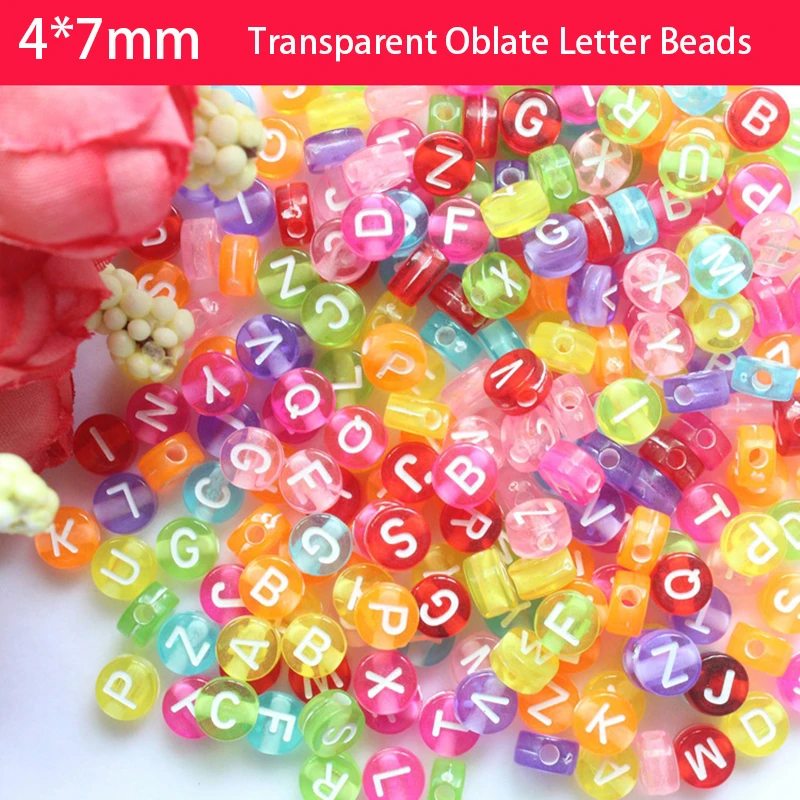 100pc kid DIY Number Alphabet Letter Beads Charms For Loom Rubber bracelet Bands