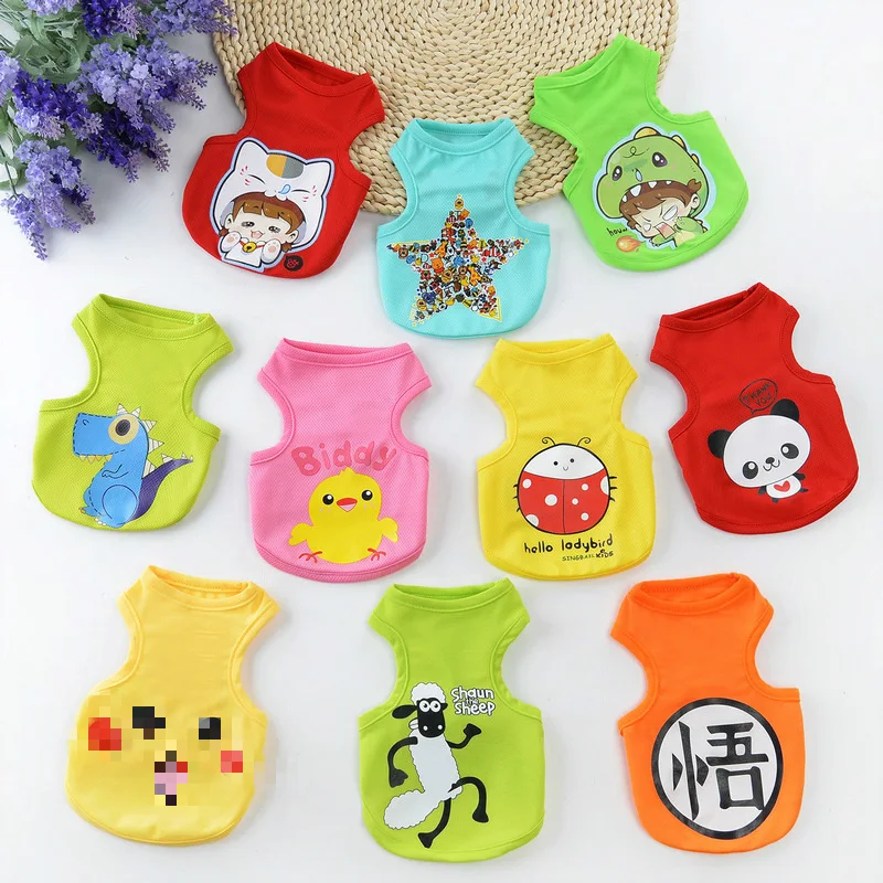 Dog Vest Summer Cartoon Dog Clothes Pet Cat Shirt Cute Breathable Pets Clothing for Small Large Dogs Shirt Pets Products Yorkshi
Dog Vest Summer Cartoon Dog Clothes Pet Cat Shirt Cute Breathable Pets Clothing for Small Large Dogs Shirt Pets Products Yorkshi
