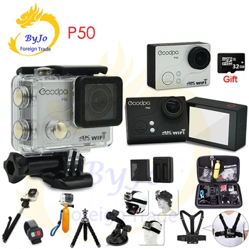Goodpa P50 Ultra HD 4k 30fps 2.7k 30fps Sports Camera waterproof WIFI remote control limit motion DV 32G SD card gift
Goodpa P50 Ultra HD 4k 30fps 2.7k 30fps Sports Camera waterproof WIFI remote control limit motion DV 32G SD card gift